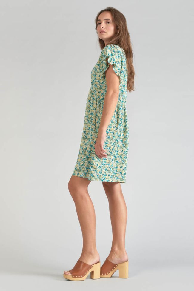 Green and blue floral Tate dress