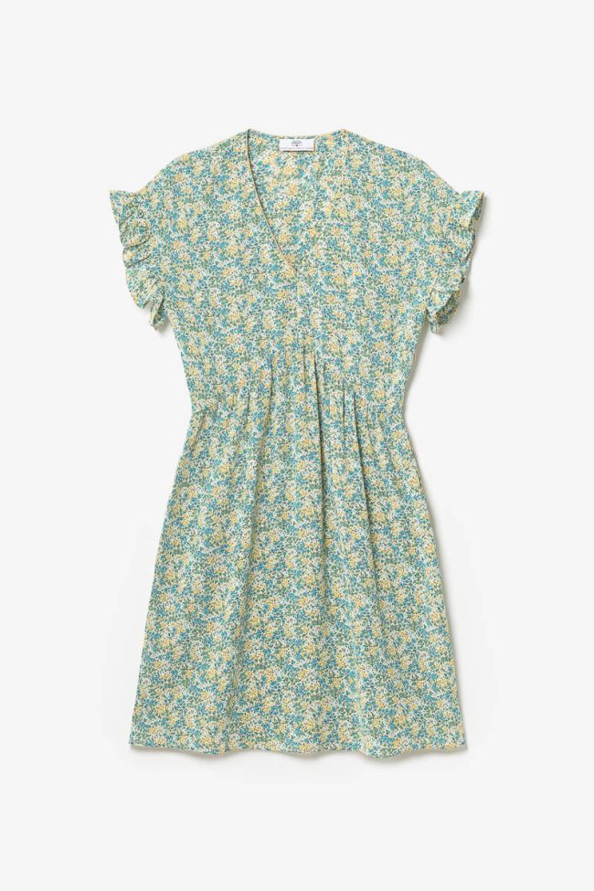 Green and blue floral Tate dress