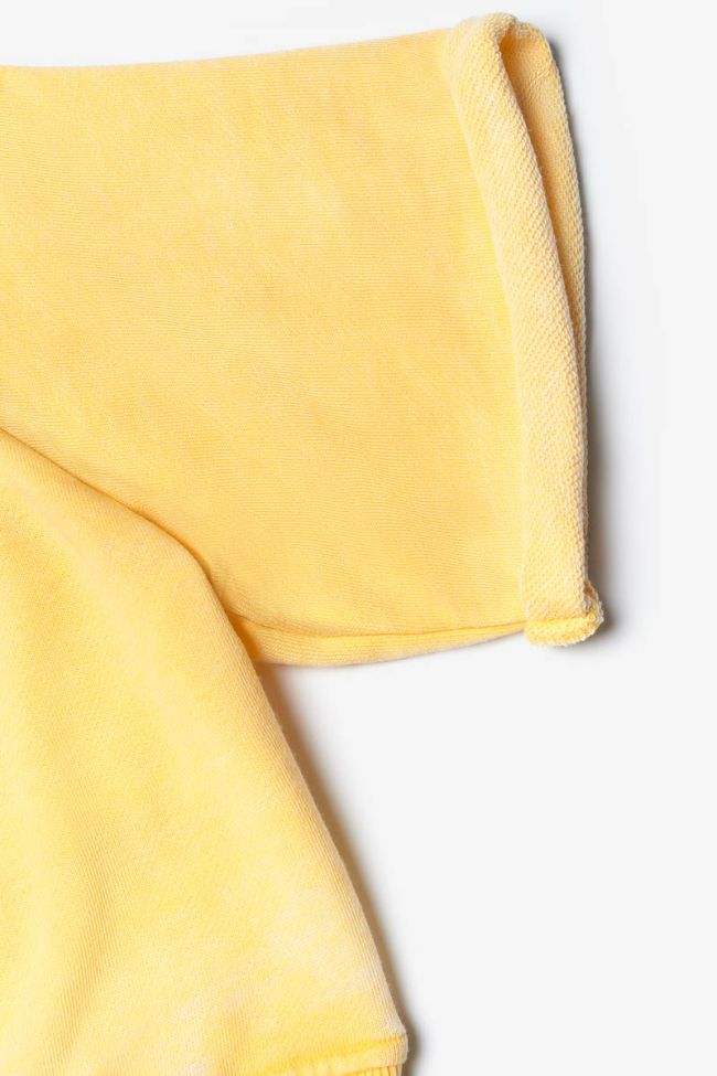 Yellow Daminagi cropped sweatshirt