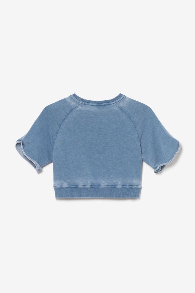 Blue Daminagi cropped sweatshirt