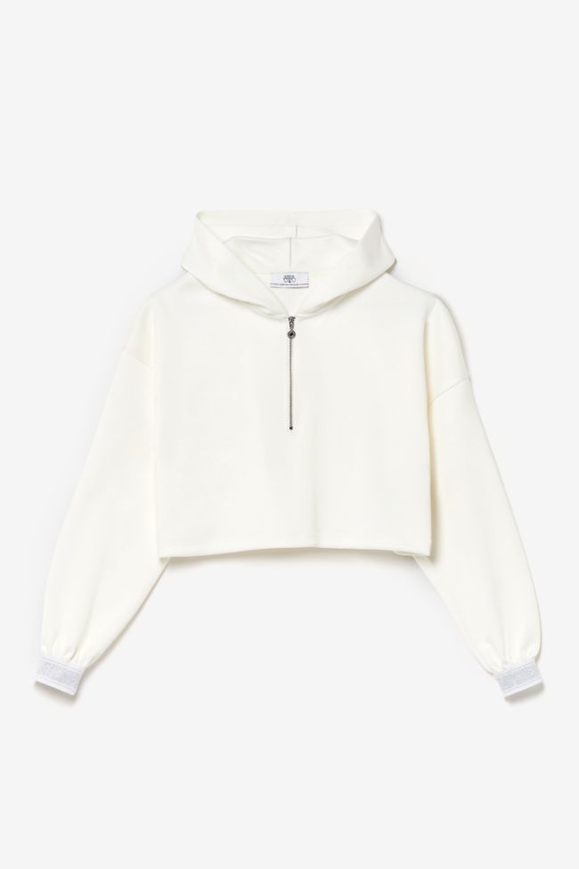 White Elasgi cropped sweatshirt