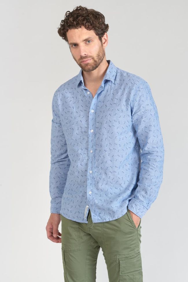 Sky blue linen blend Arpe shirt