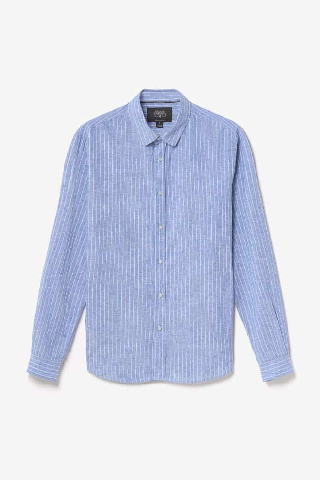 Sky blue linen blend Bolko shirt