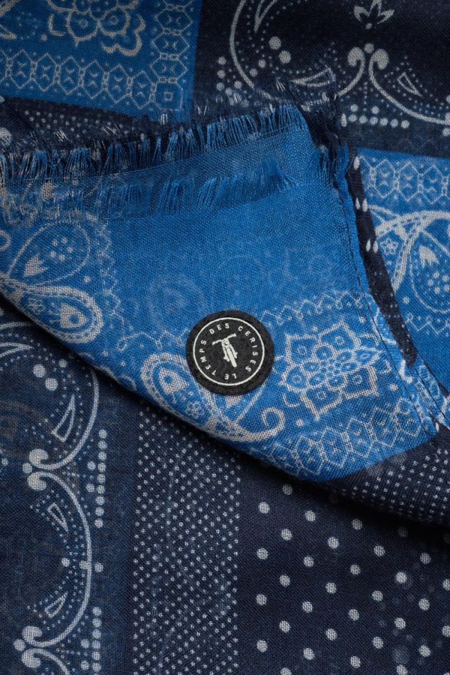 Blue paisley print Brite scarf