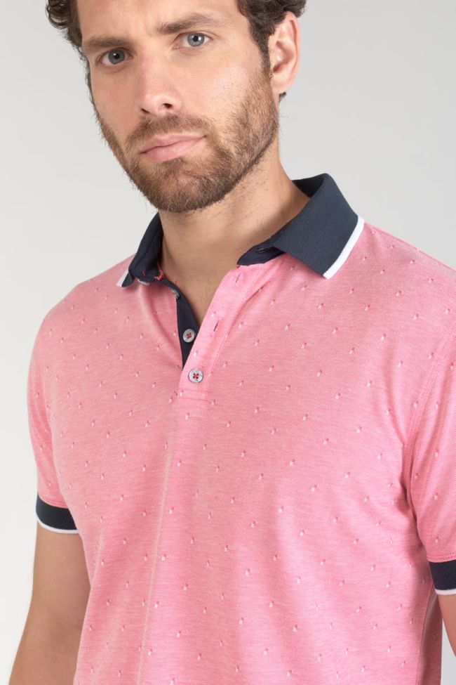 Pink jacquard Novil polo shirt
