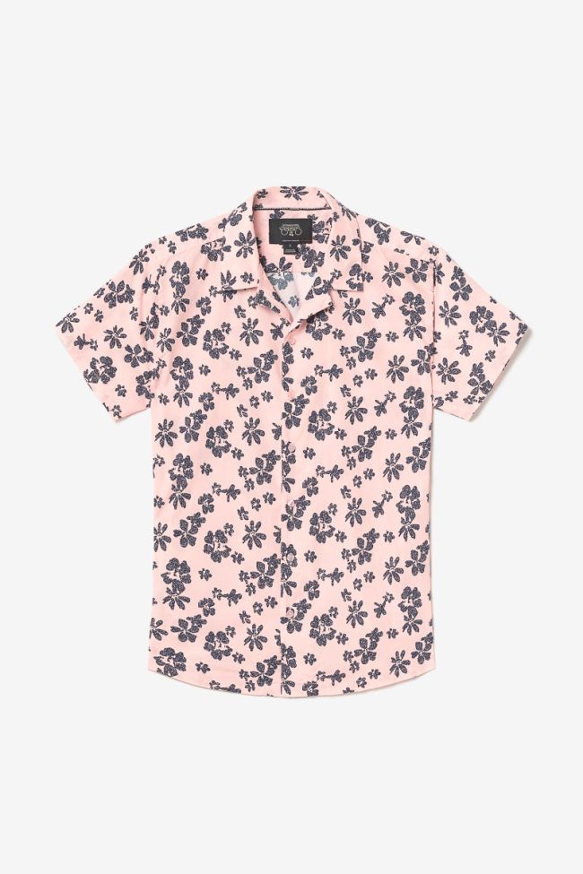 Pink floral Postir shirt