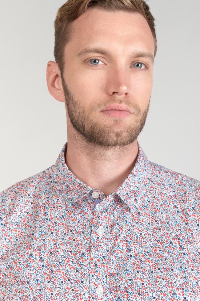 Red and blue floral Rodel shirt