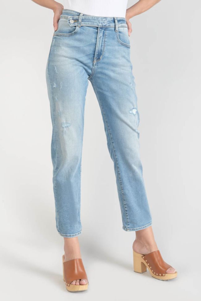 Basic 400/17 mom high waist 7/8th jeans destroy blue N°4