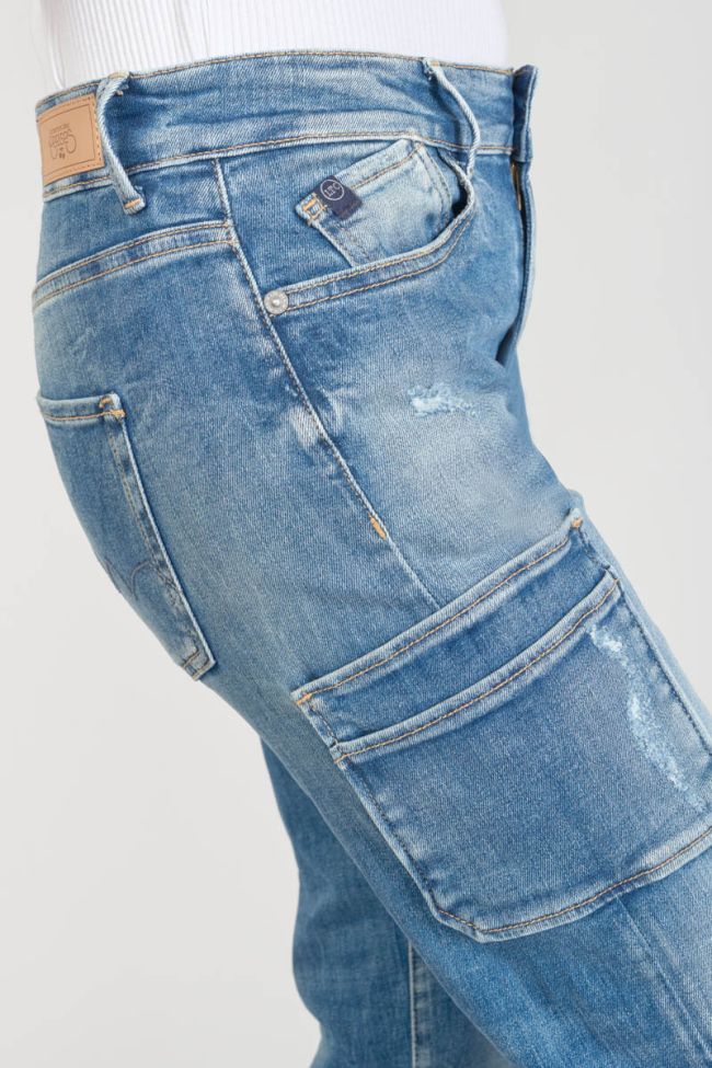 Precieux high waist 7/8th jeans destroy blue N°3