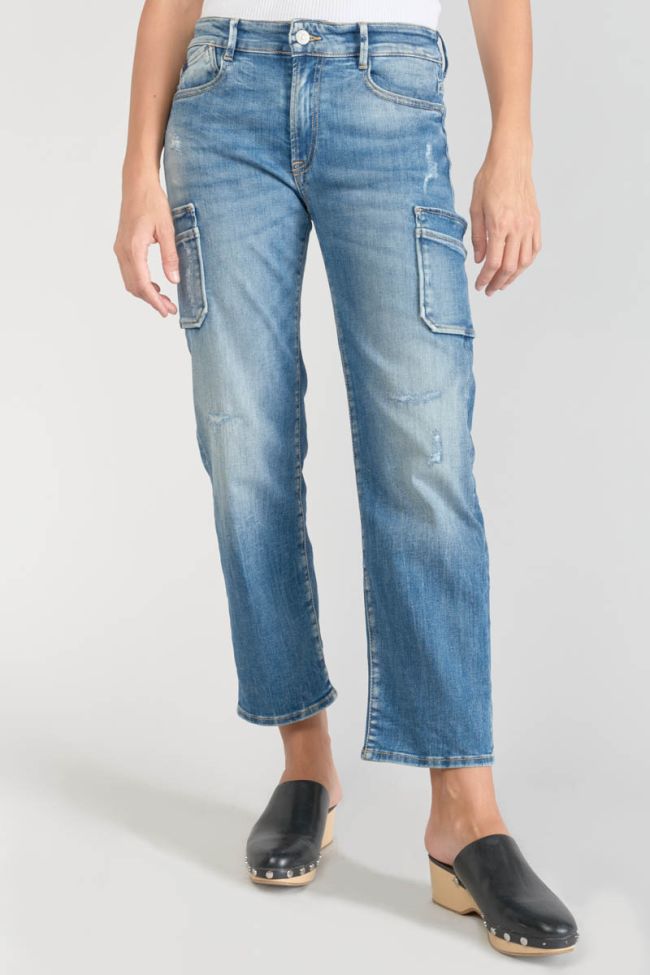 Precieux high waist 7/8th jeans destroy blue N°3