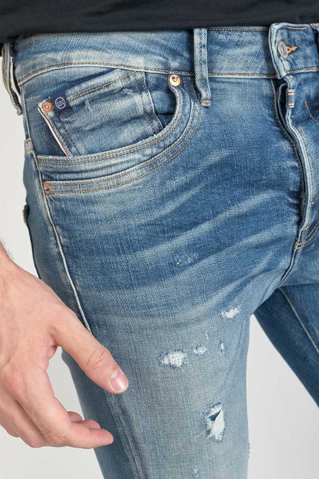 Perier 900/16 tapered 7/8th jeans destroy vintage blue N°4