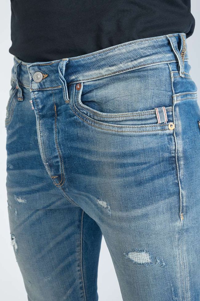 Perier 900/16 tapered 7/8ème jeans destroy vintage bleu N°4