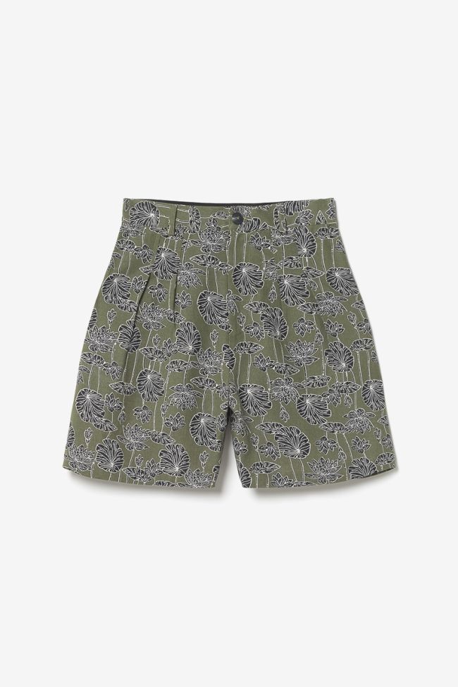 Khaki floral Fost Bermuda shorts