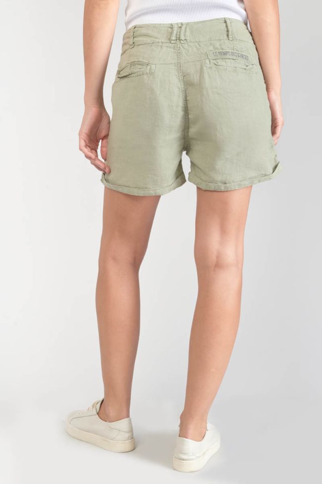 Light khaki linen Pagode shorts