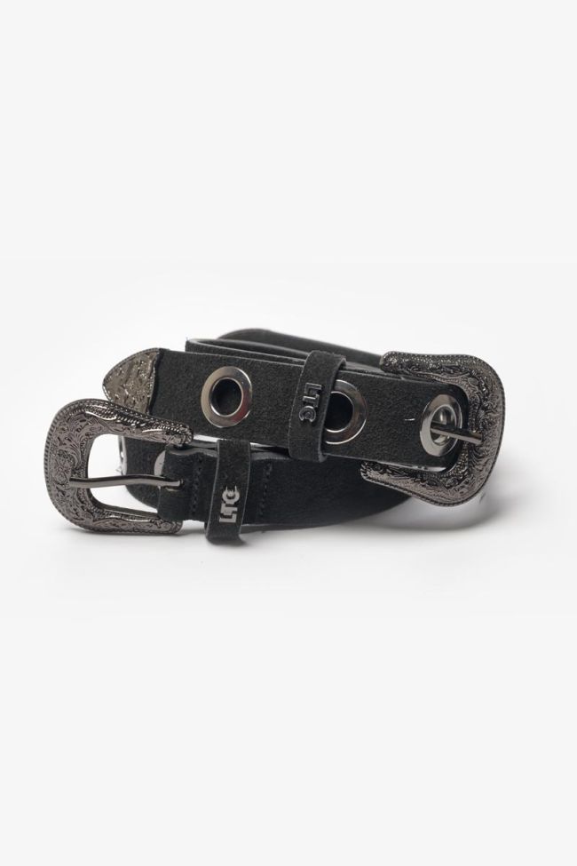 Black leather Esera belt