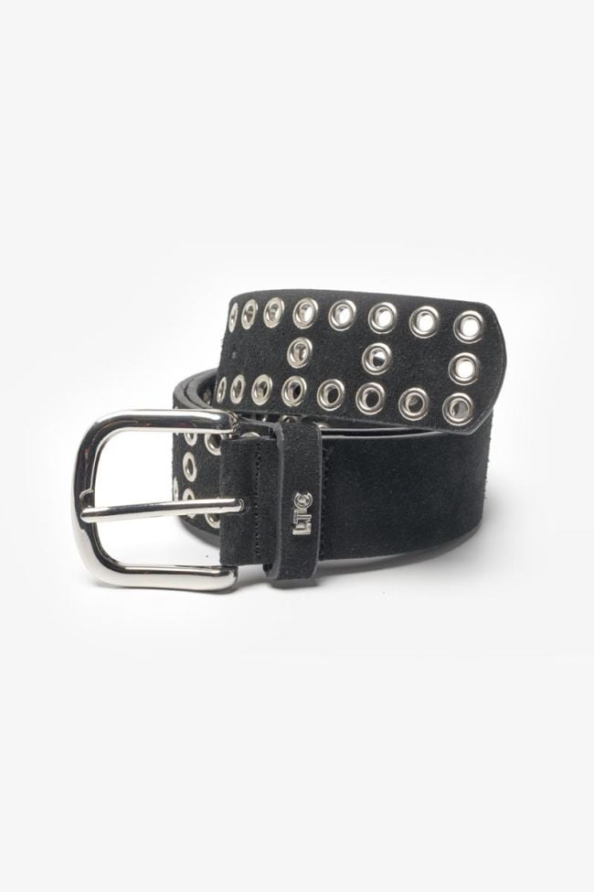 Black leather Lucia belt