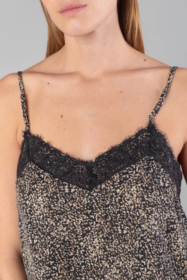 Black patterned Aneto camisole