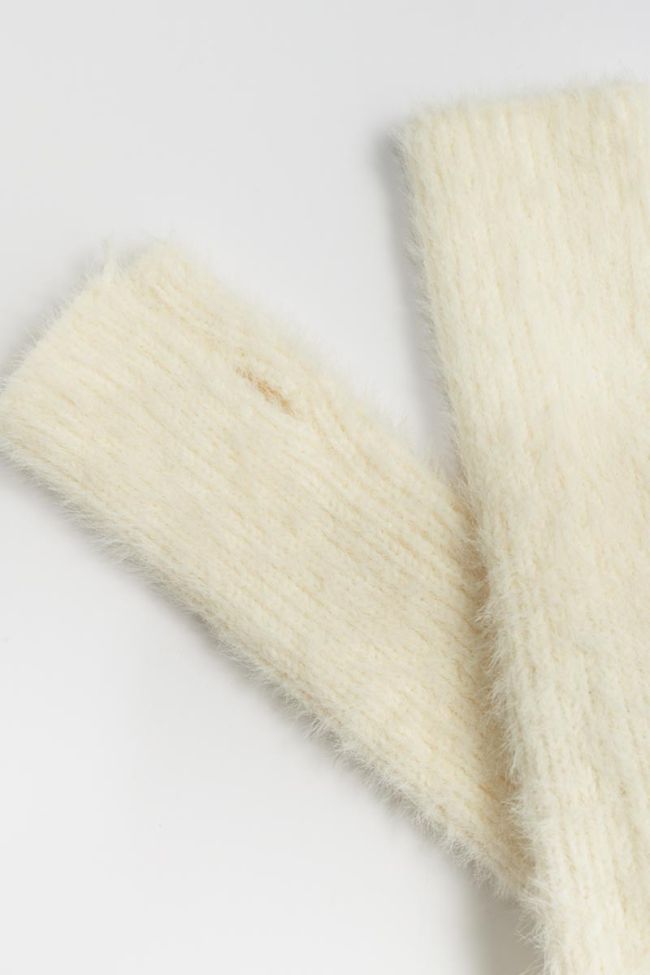 Cream Aria fingerless gloves