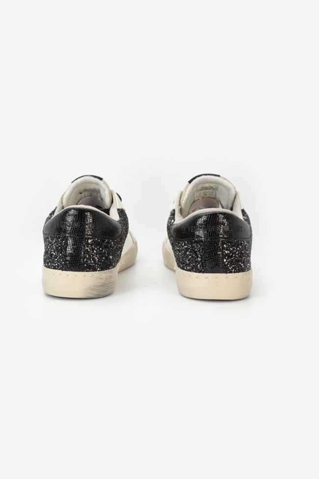 Bloom white trainers with black sequins