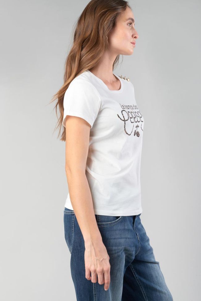 T-shirt Carole blanc imprimé