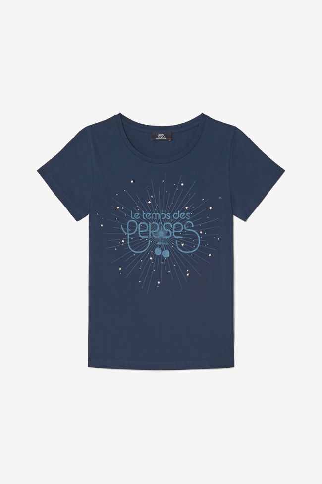 T-shirt Fabulo bleu nuit imprimé