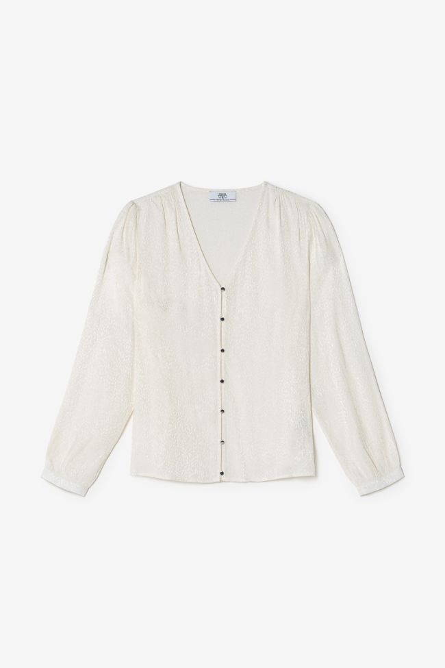 Cream jacquard Frano blouse