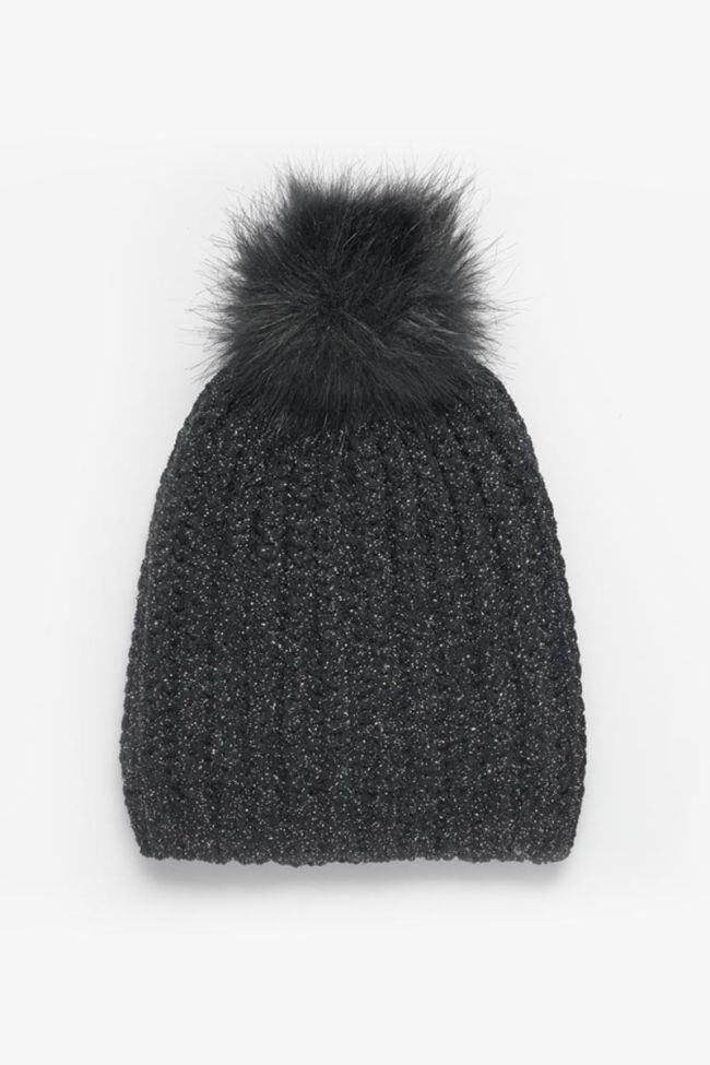 Black and silver Ladera beanie