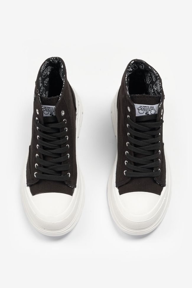Black Lina high-top trainers