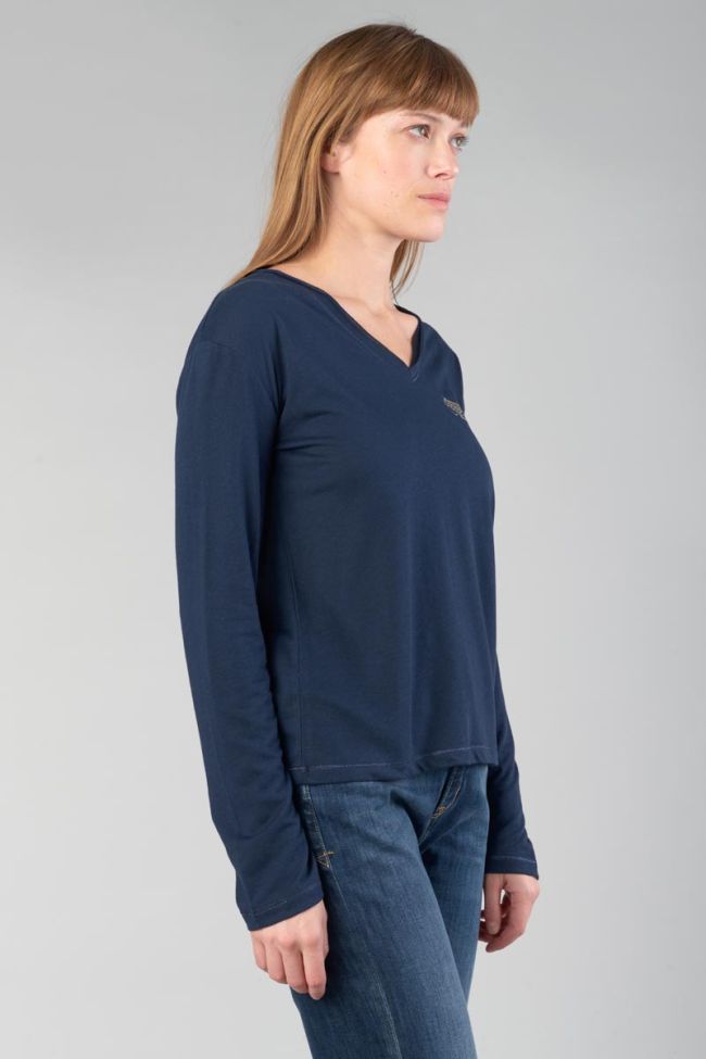 Midnight blue long-sleeved Longvtra t-shirt