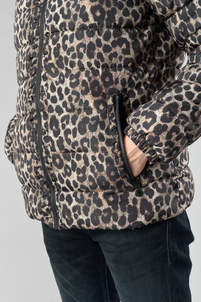 Leopard print Sofie down jacket