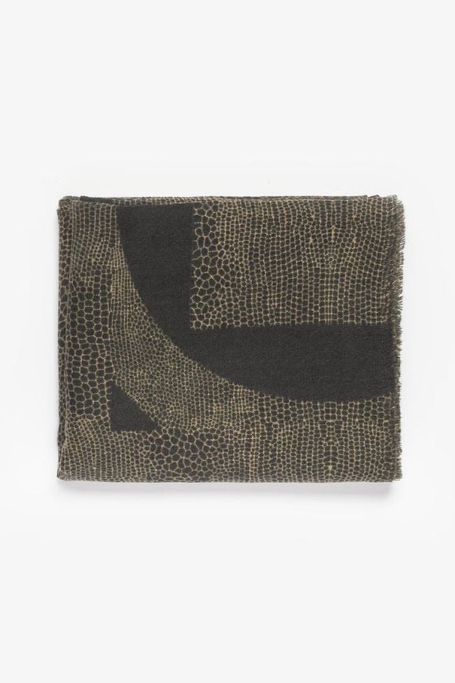 Black patterned Valdez scarf