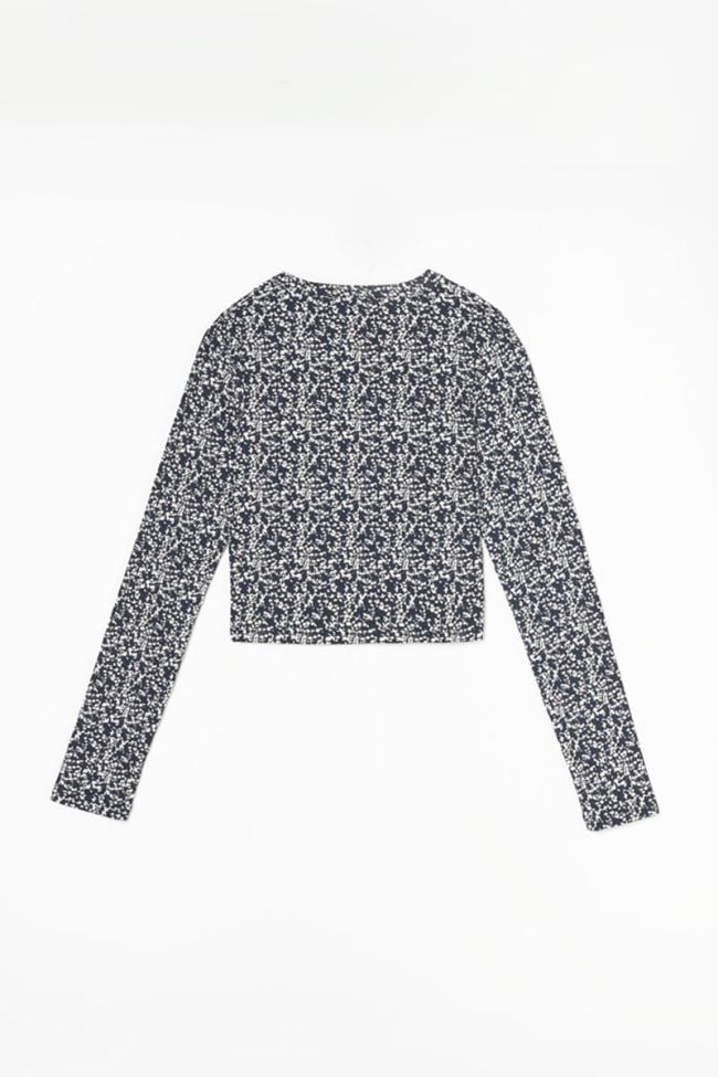 Midnight blue and white floral Alvagi cardigan