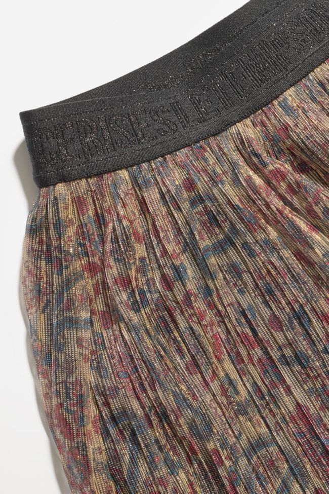 Iridescent gold paisley print Aresgi long skirt