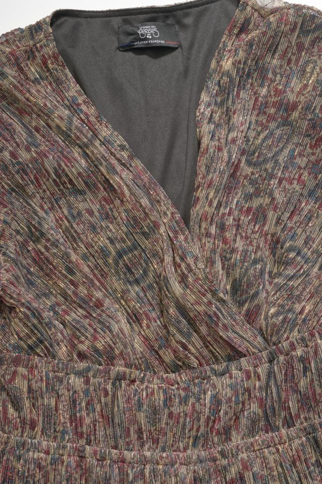 Iridescent paisley print Kodigi dress