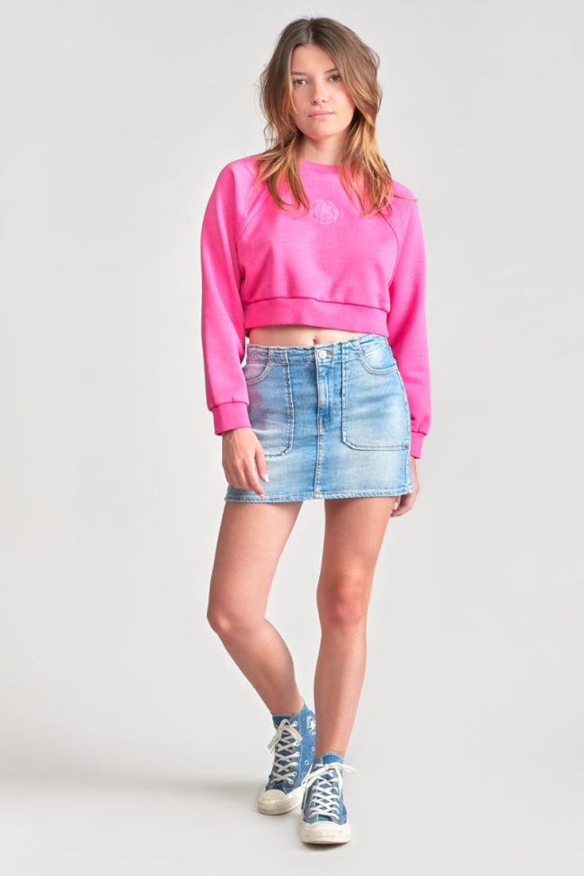 Pink Tyragi cropped sweatshirt