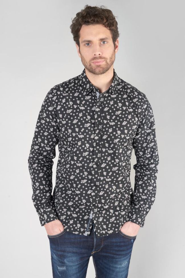 Black floral Cesal shirt