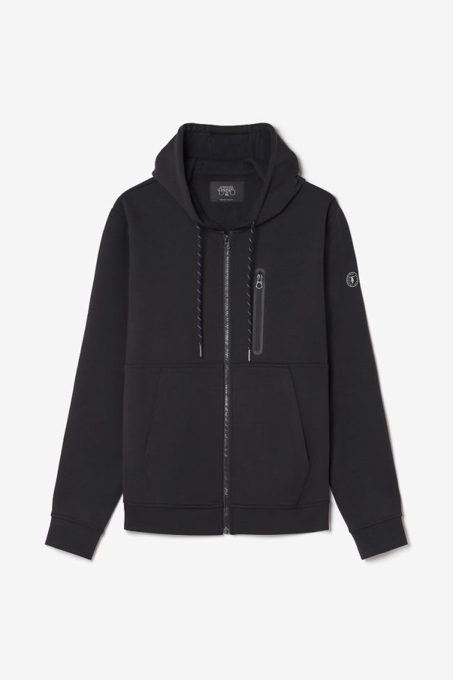 Black Difal zip-up sweatshirt