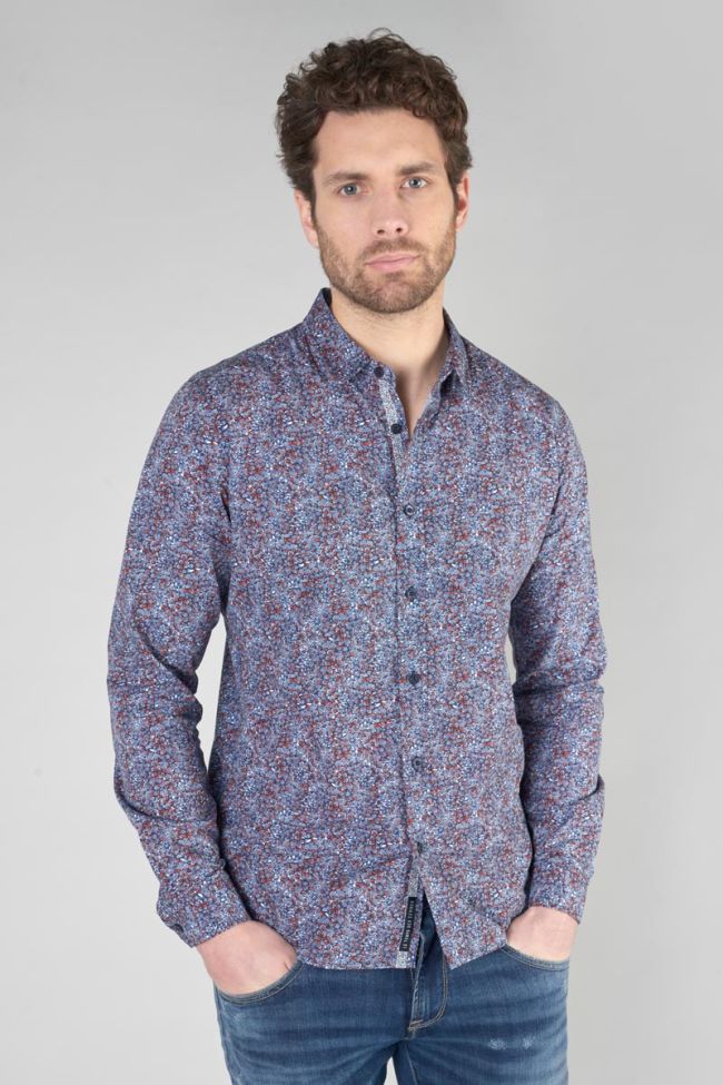 Navy blue patterned Retil shirt
