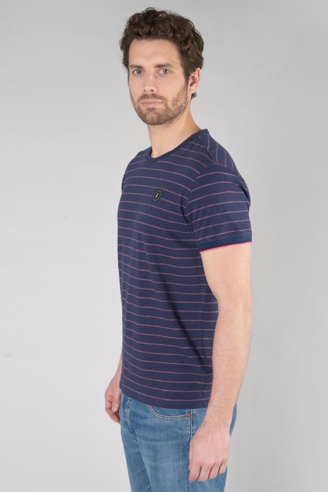 Navy blue striped Velas t-shirt