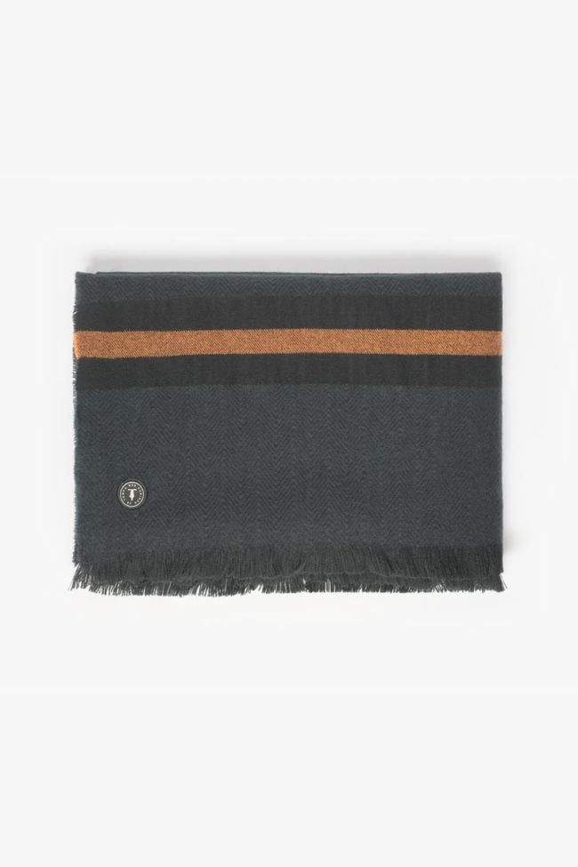 Black and blue herringbone Vilar scarf