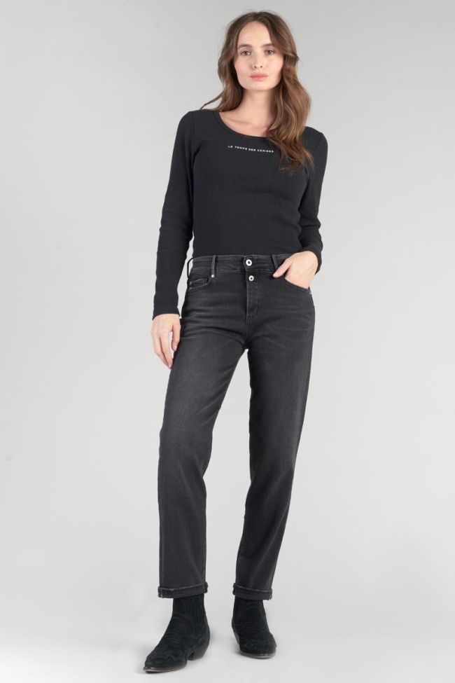 Basic 400/18 mom high waist 7/8th jeans black N°1