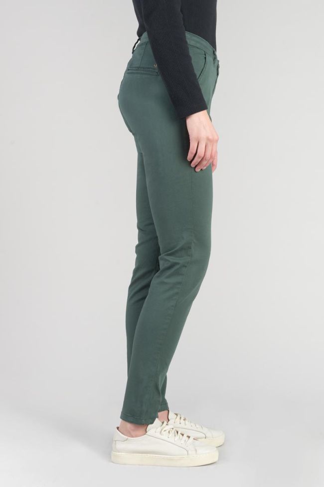 Bottle green Dyli4 chino trousers