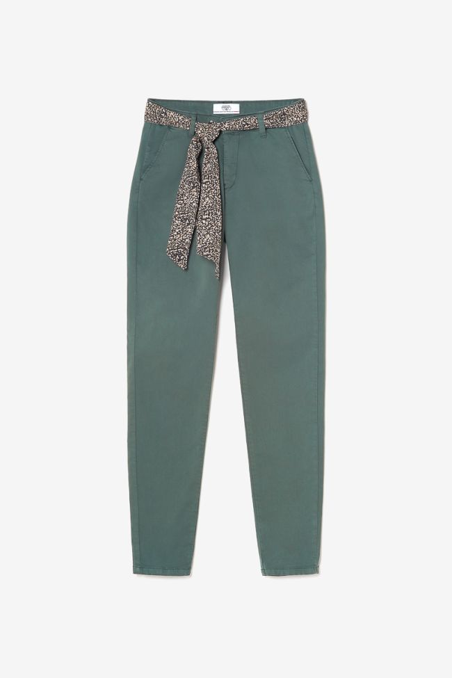 Bottle green Dyli4 chino trousers
