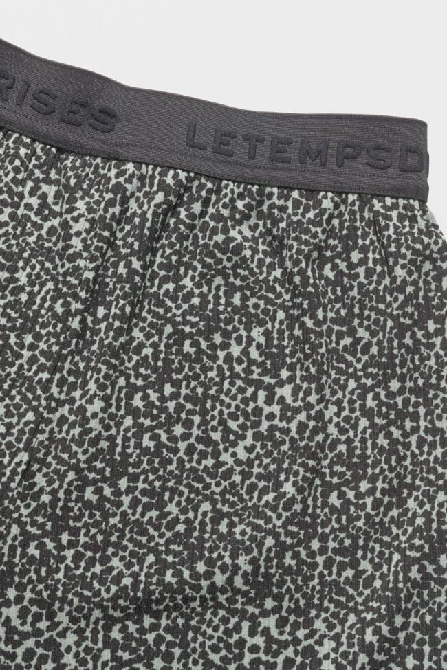 Green leopard print Ghebgi wide-leg trousers