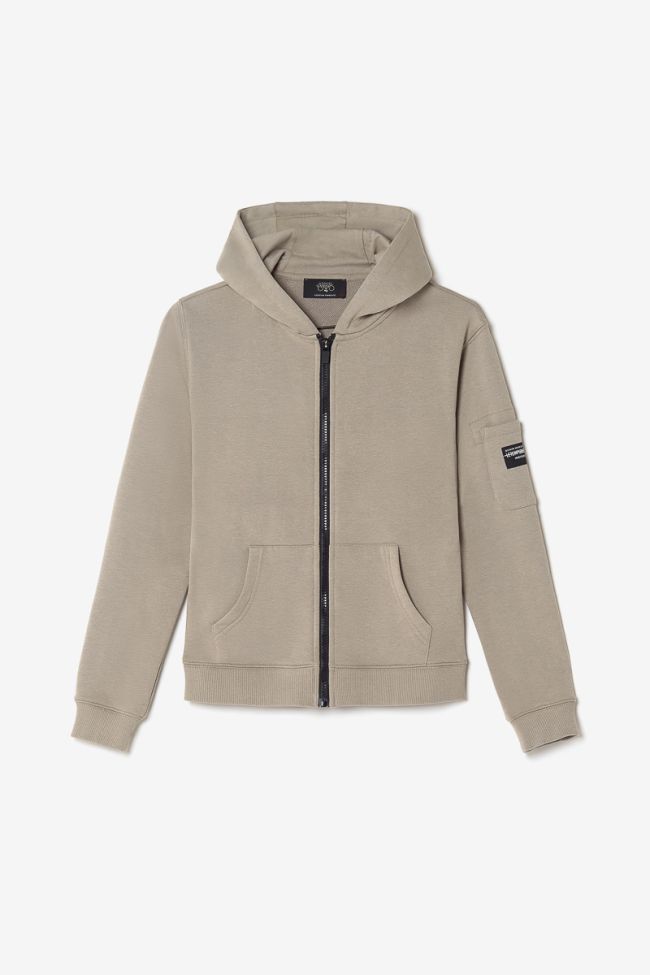 Beige grey Hodybo zip-up jacket