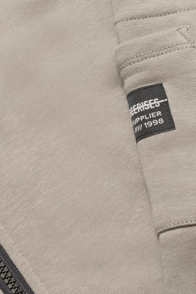 Beige grey Hodybo zip-up jacket