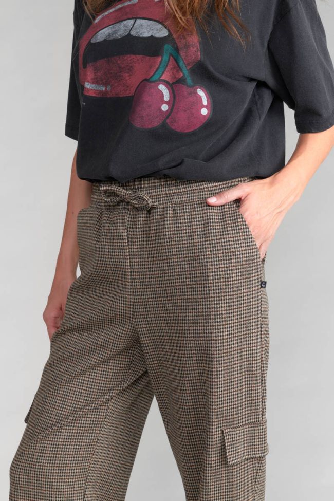 Houndstooth Ruzenagi cargo trousers
