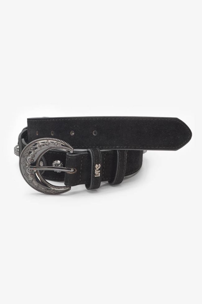 Black leather Nerine belt