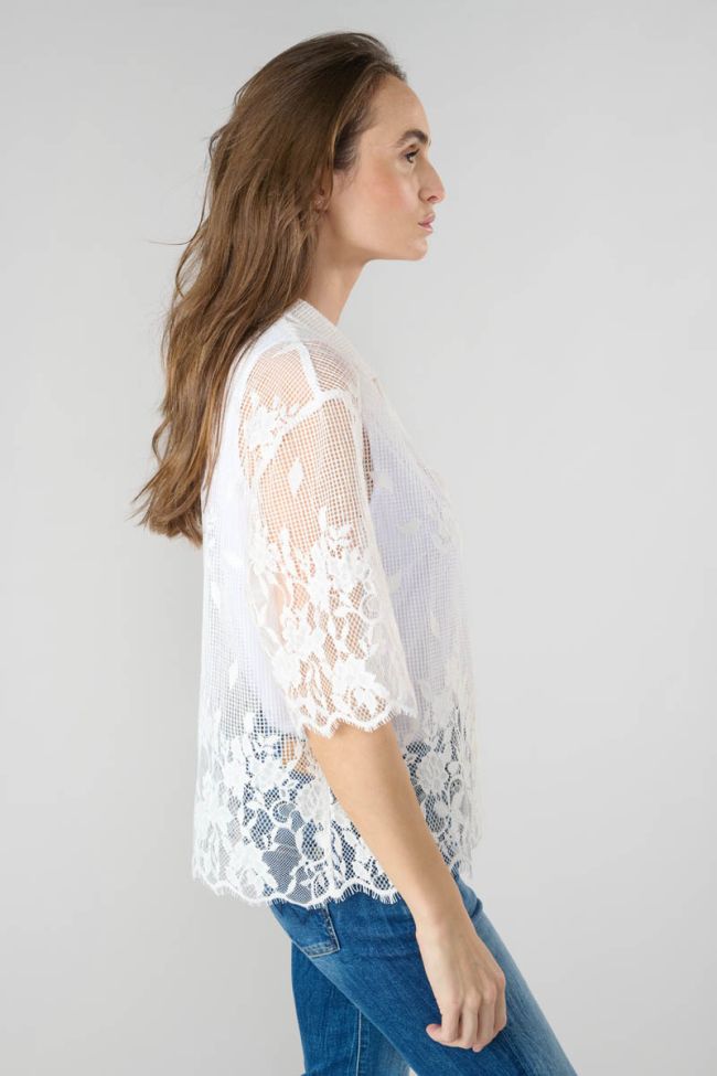 Glaieul white lace shirt
