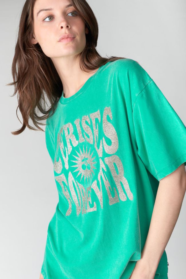T-shirt Kathleen vert délavé